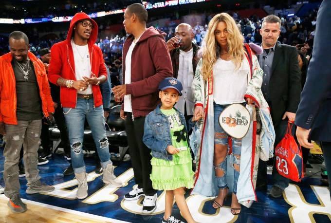 Beyonce & Blue Ivy At The 2017 NBA All-Star Game