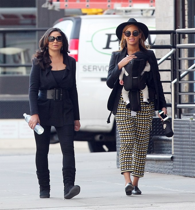 Beyonce Taking Blue Ivy For A Stroll
