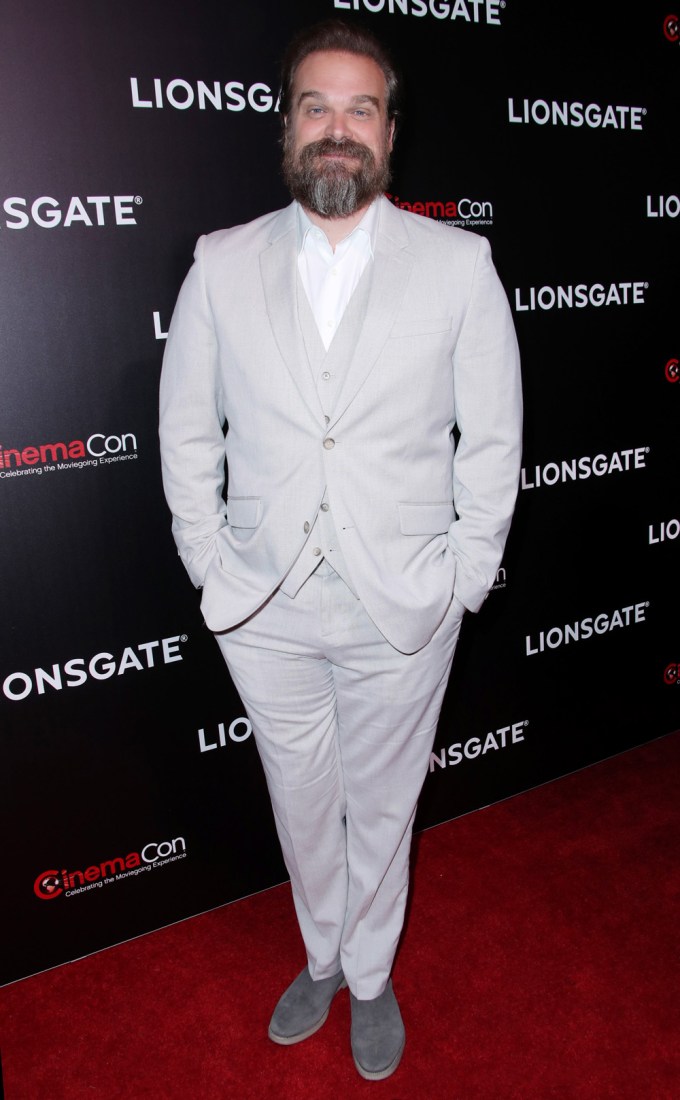 David Harbour on a red carpet