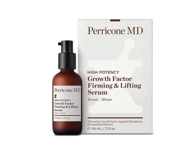 Perricone MD High Potency Growth Factor Firming & Lifting Serum, $129, perriconemd.com