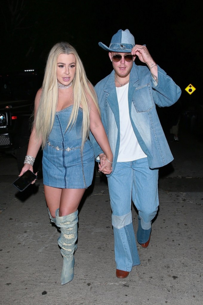 Tana Mongeau and Jake Paul attend a Halloween Party in Beverly Hills