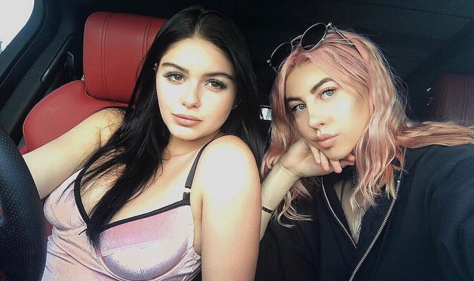 Jessie Berg and BFF Ariel Winter enjoy an afternoon together. The girls looked adorable color coordinating in pink.