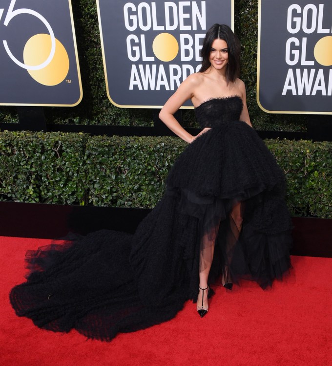 Kendall Jenner At The 2018 Golden Globes