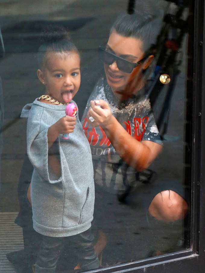 Kim Kardashian & North West In 2015