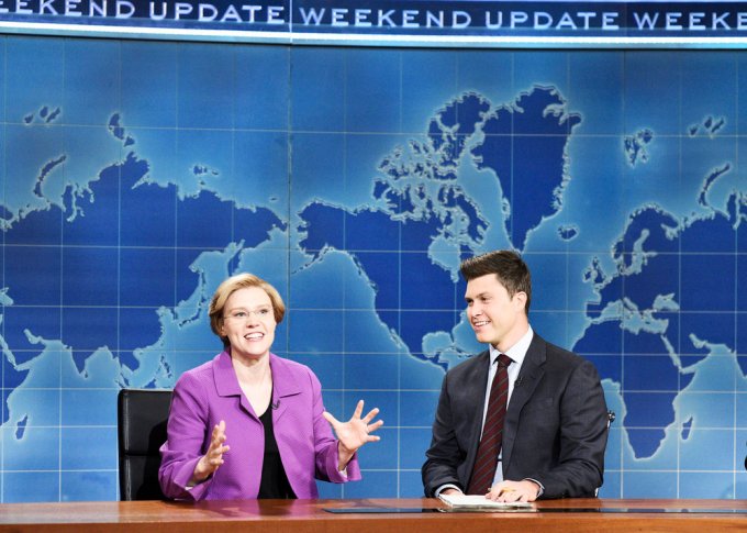 Kate McKinnon Plays Elizabeth Warren on Weekend Update