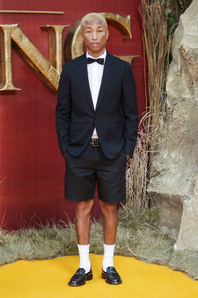 Pharrell Williams at ‘The Lion King’ film premiere in London