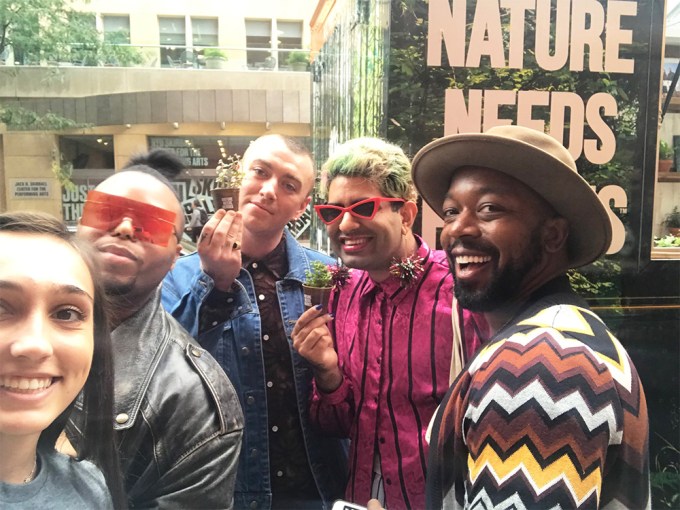 Sam Smith stopped by the Timberland’s Nature Needs Heroes event