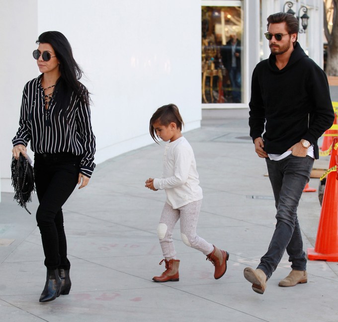 Kourtney Kardashian & Scott Disick With Son Mason