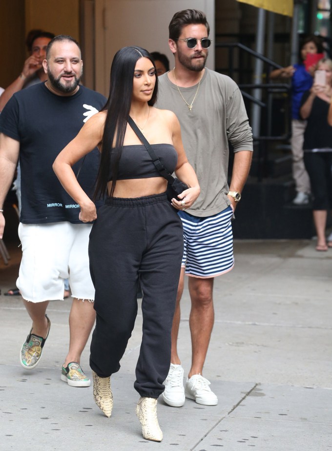 Kim Kardashian & Scott Disick Walking