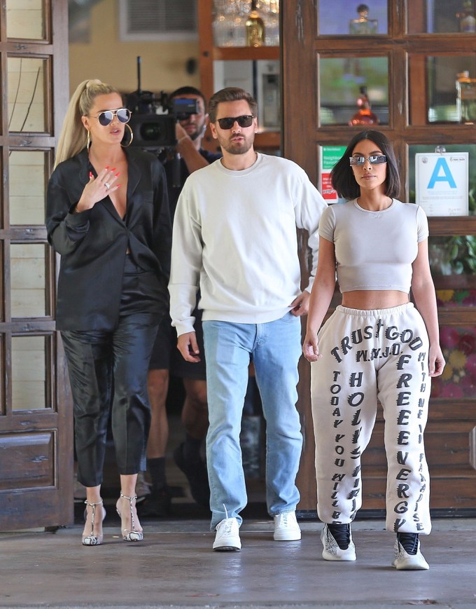Scott Disick With Khloe & Kim Kardashian