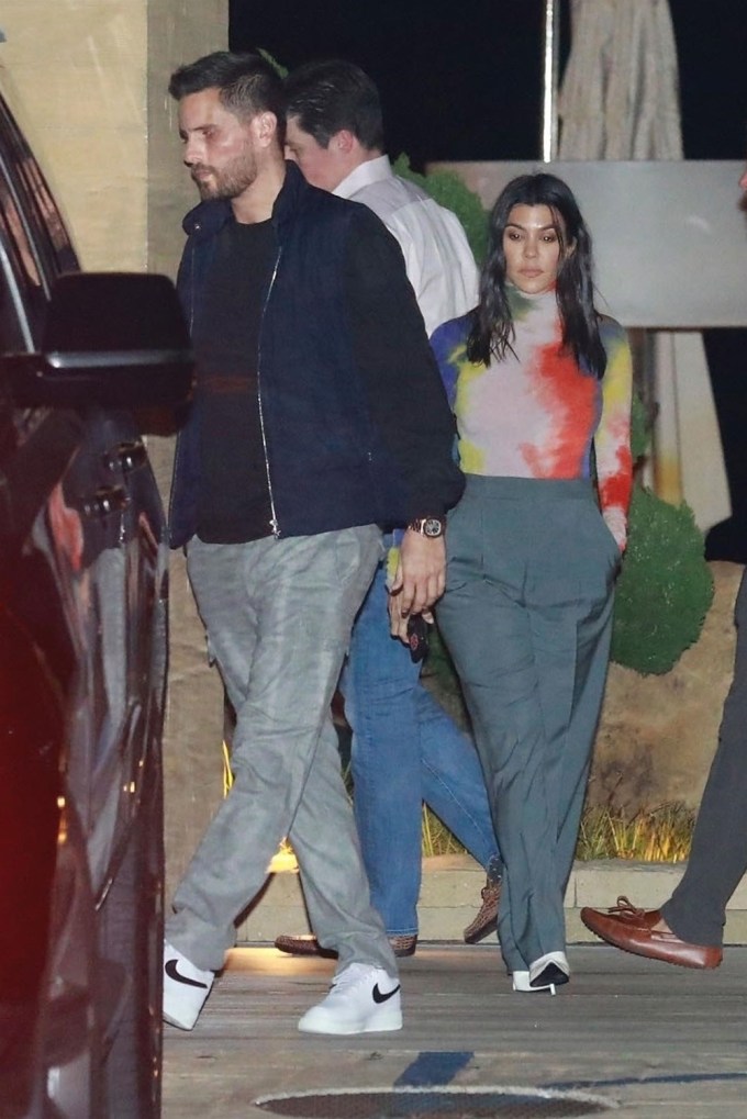 Kourtney Kardashian & Scott Disick Leaving Nobu