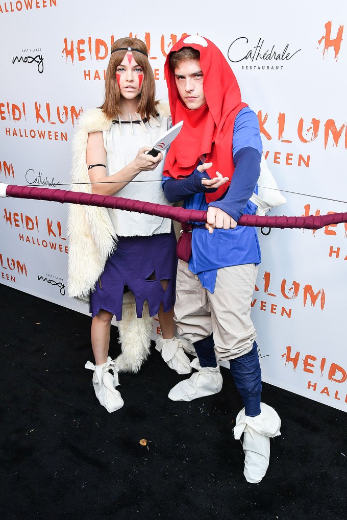 Dylan Sprouse & Barbara Palvin arrive at Heidi Klum’s Halloween bash