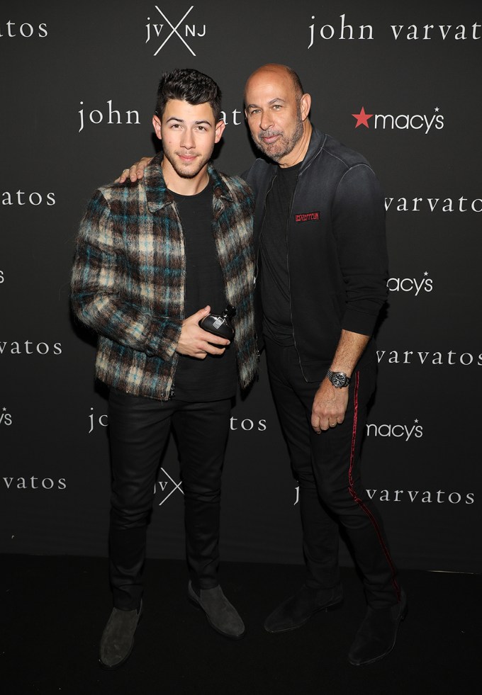 International Menswear Designer John Varvatos And Musician And Actor Nick Jonas Celebrate The Launch Of Their New Fragrance, JVxNJ Silver Edition