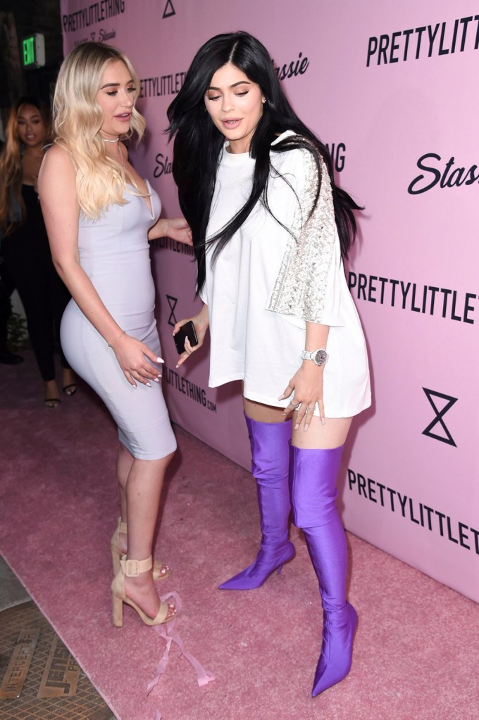 Anastasia ‘Stassie’ Karanikolaou and Kylie Jenner at the PrettyLittleThing.com x Stassie Launch Party