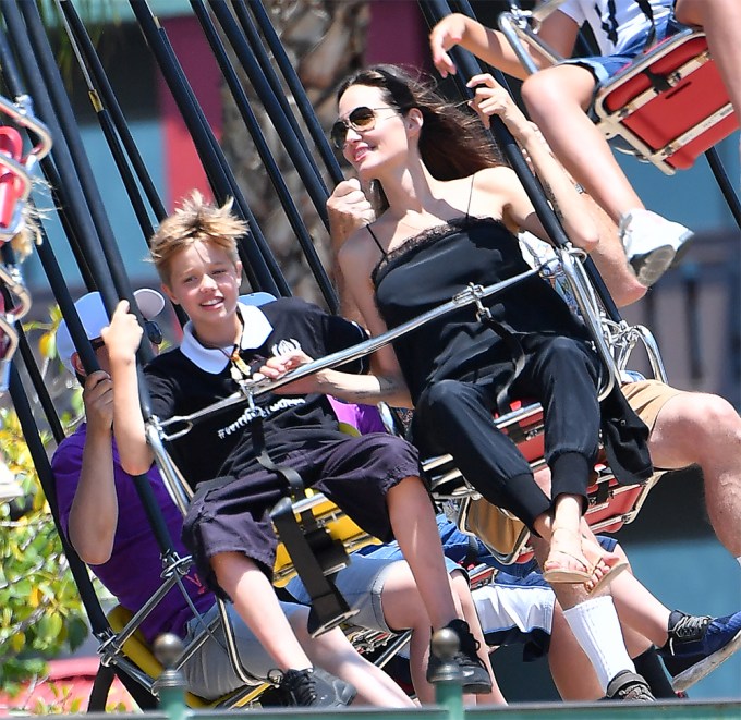 Angelina Jolie & Shiloh Jolie-Pitt At Disneyland