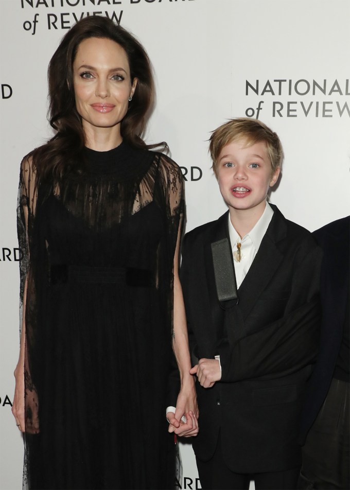 Angelina Jolie & Shiloh Jolie-Pitt on a Red Carpet