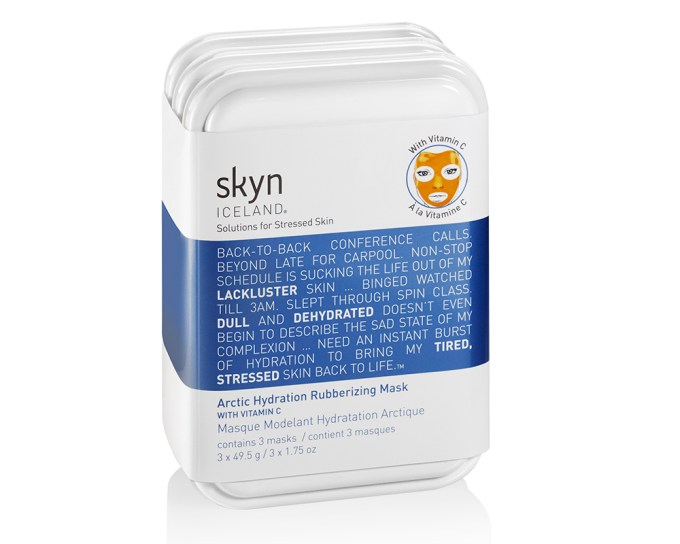 Skyn ICELAND Arctic Hydration Rubberizing Mask, $12 for single, $30 for 3 pack, skyniceland.com