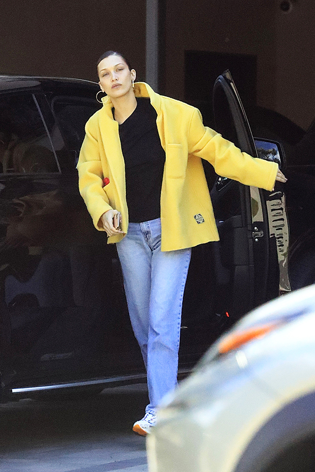 Bella Hadid Wore a Neon Yellow Vest in New York City
