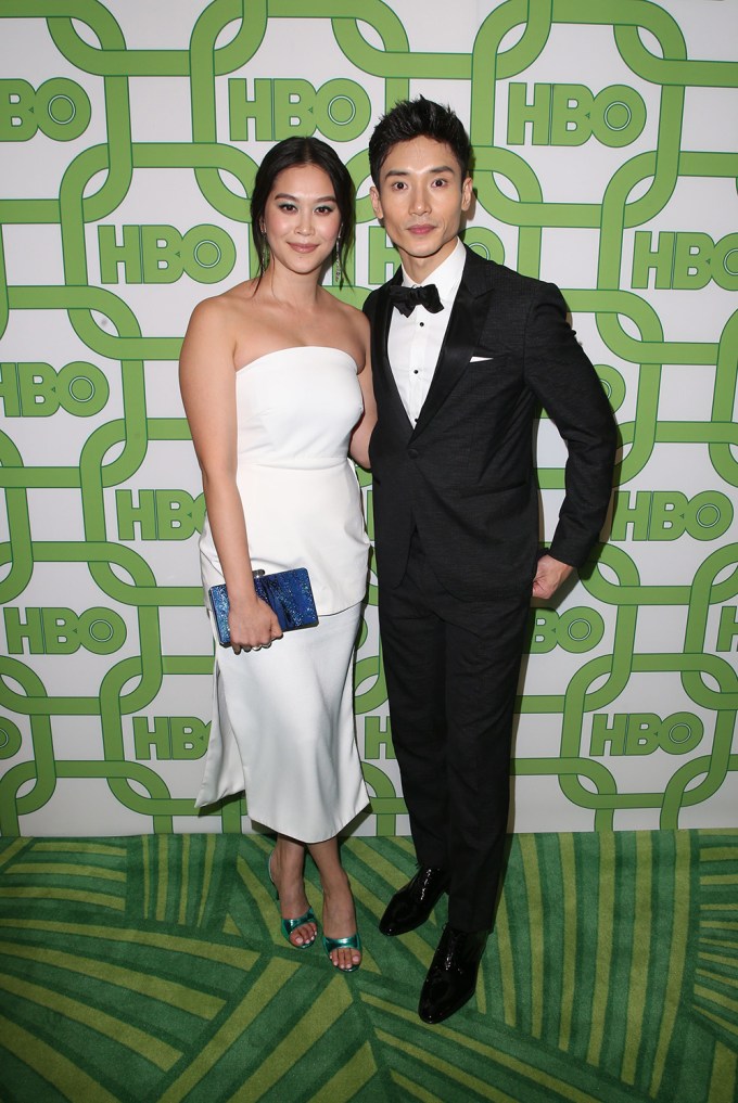Dianne Doan and Manny Jacinto at the HBO Golden Globes After Party
