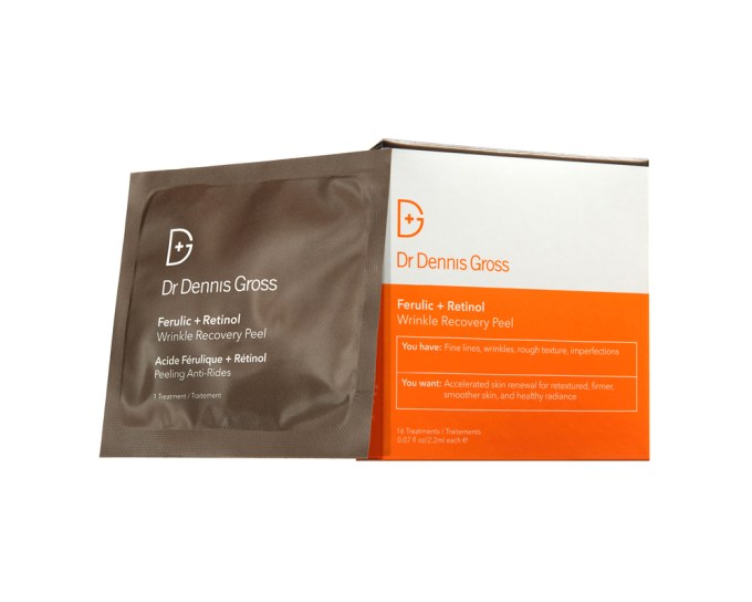 Dr. Dennis Gross Ferulic + Retinol Wrinkle Recovery Peel, $88, drdennisgross.com