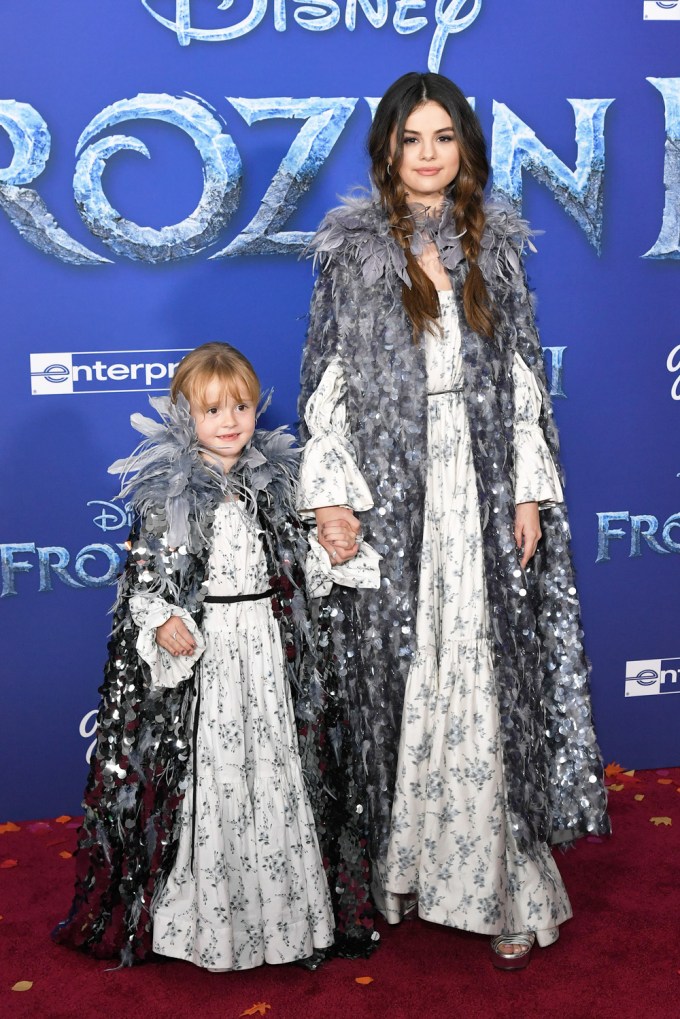 Selena Gomez Matches With Her Little Sister In Arendelle-Inspired Outfit