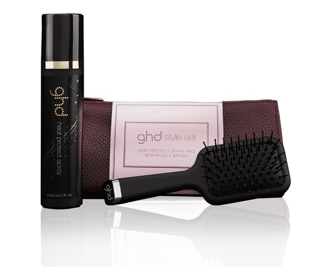 ghd limited edition rose gold style gift set, $45, ghdhair.com