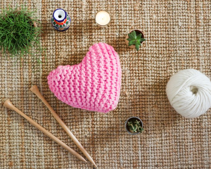 We Are Knitters Happy Cushion Knitting Kit, $55, weareknitters.com