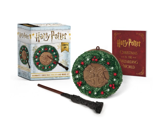 Harry Potter: Hogwarts Christmas Wreath & Wand Set, $12.95, Harry Potter Shop