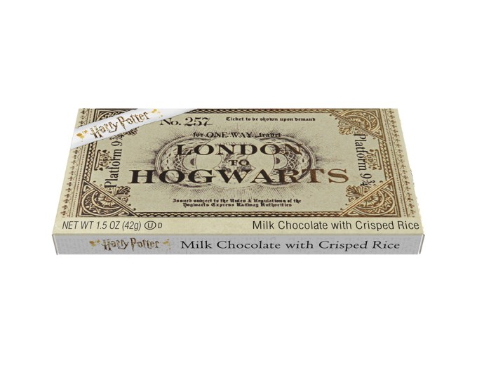 Harry Potter Platform 9 3/4 Ticket To Hogwarts Chocolate Bar, $7.99, Jelly Belly Online
