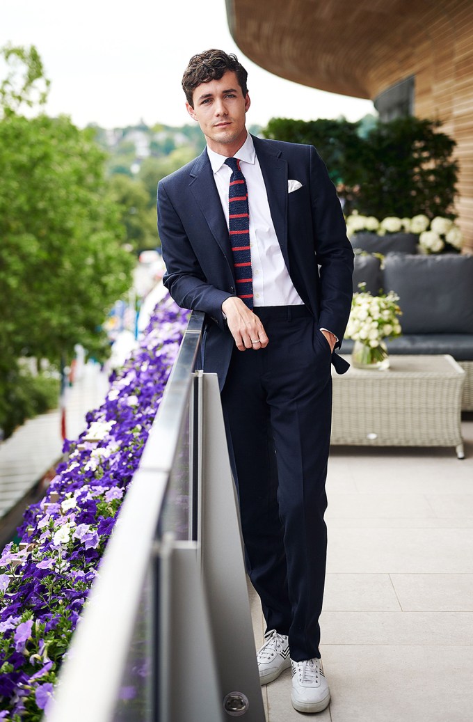 Jonah Hauer-King Smolders At The Polo Ralph Lauren Suite During The Wimbledon Tennis Championships