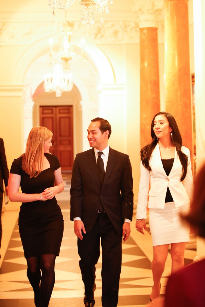 Julian Castro is Escorted to a Private Reception for Prince Charles in Washington D.C.