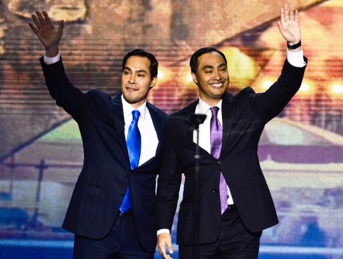 Julian Castro with Twin Brother Joaquin Castro at the Democratic National Convention in September 2012