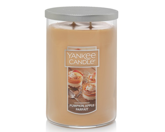 Yankee Candle Pumpkin Apple Parfait, $29.50, yankeecandle.com