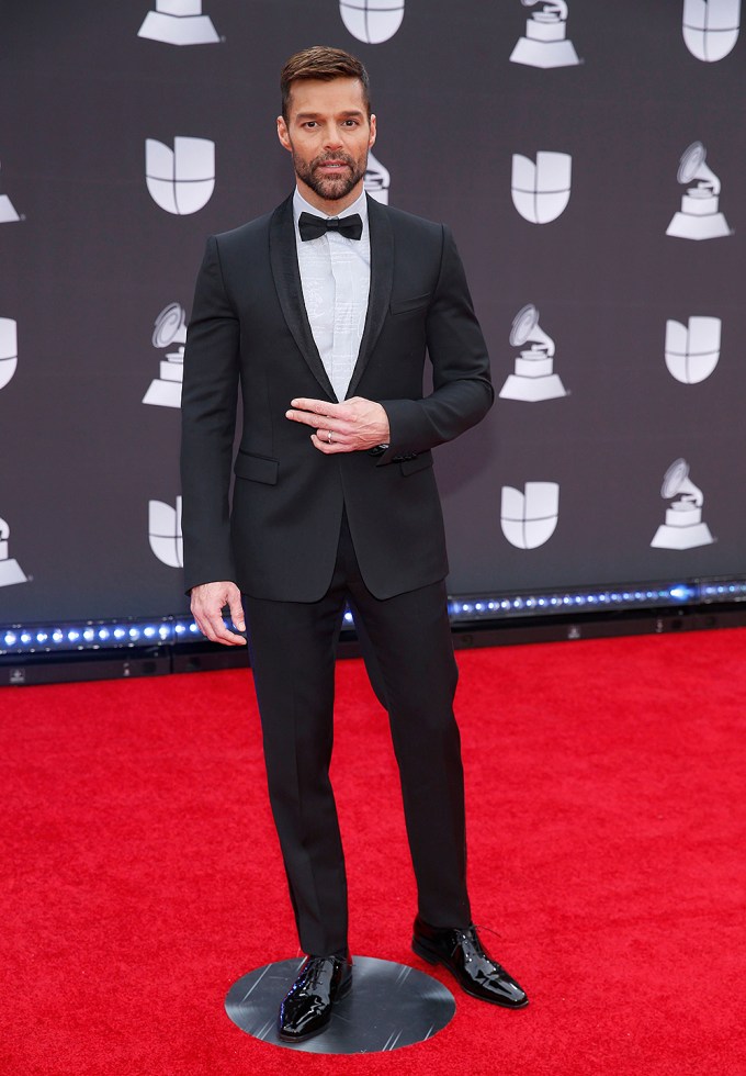 Ricky Martin in a tux at the Latin Grammys