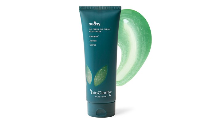 BioClarity Sudsy Body Wash, $19.95, bioclarity.com