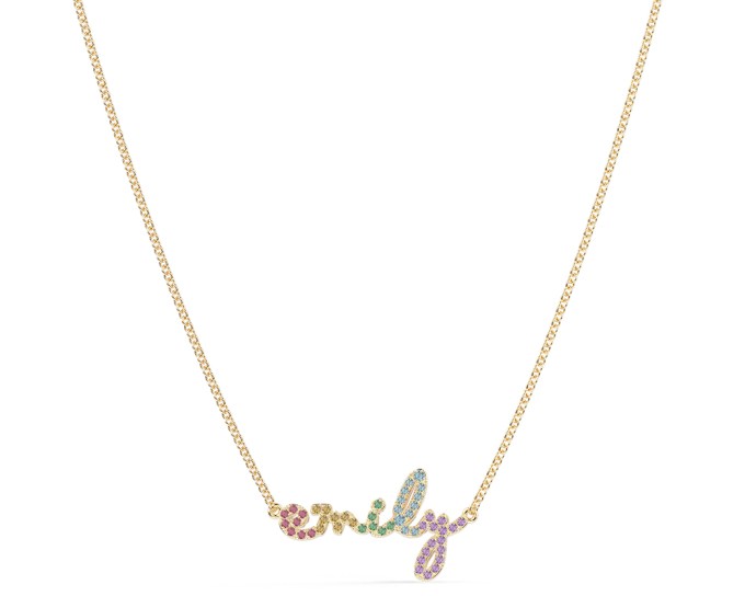 Tiary AUTOGRAPH PAVÉ NECKLACE, from $114, tiary.com