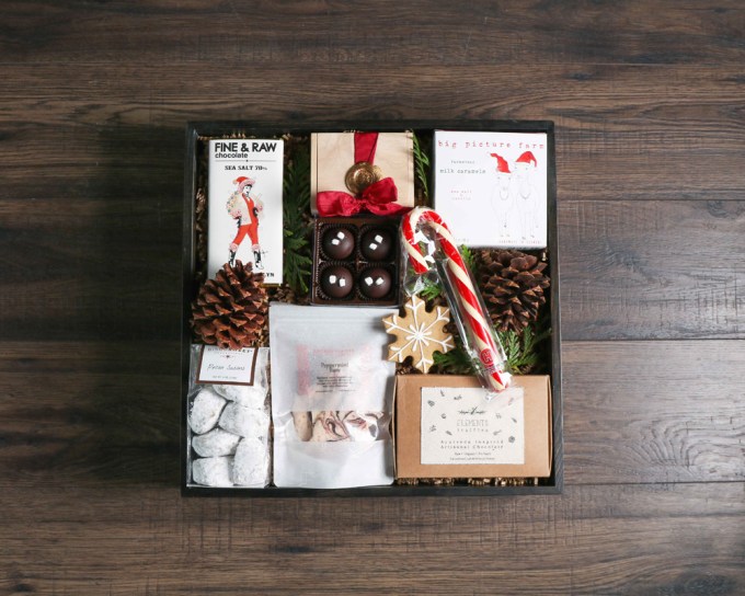 Winston Flowers Holiday Cheer Gift Crate, $175, winstonflowers.com