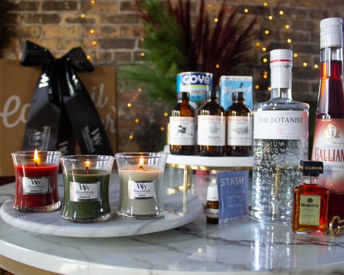 Woodwick Candles x Cocktail Courier Holiday Kit, $167.99, cocktailcourier.com