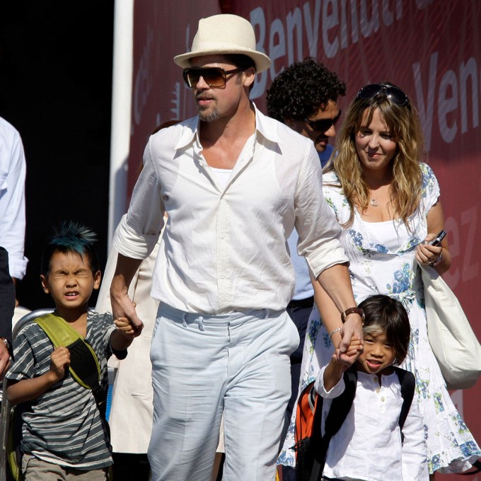 Brad Pitt & His Sons In Italy