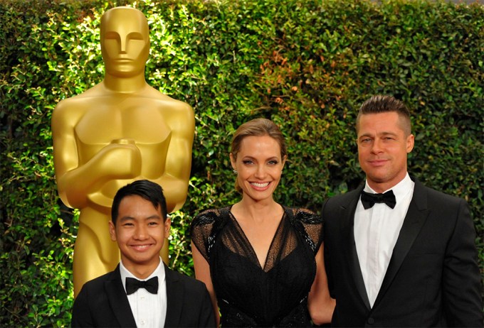 Brad Pitt With Angelina and their son Maddox