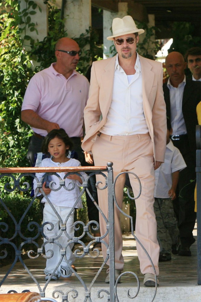 Brad Pitt & Pax Explore Italy