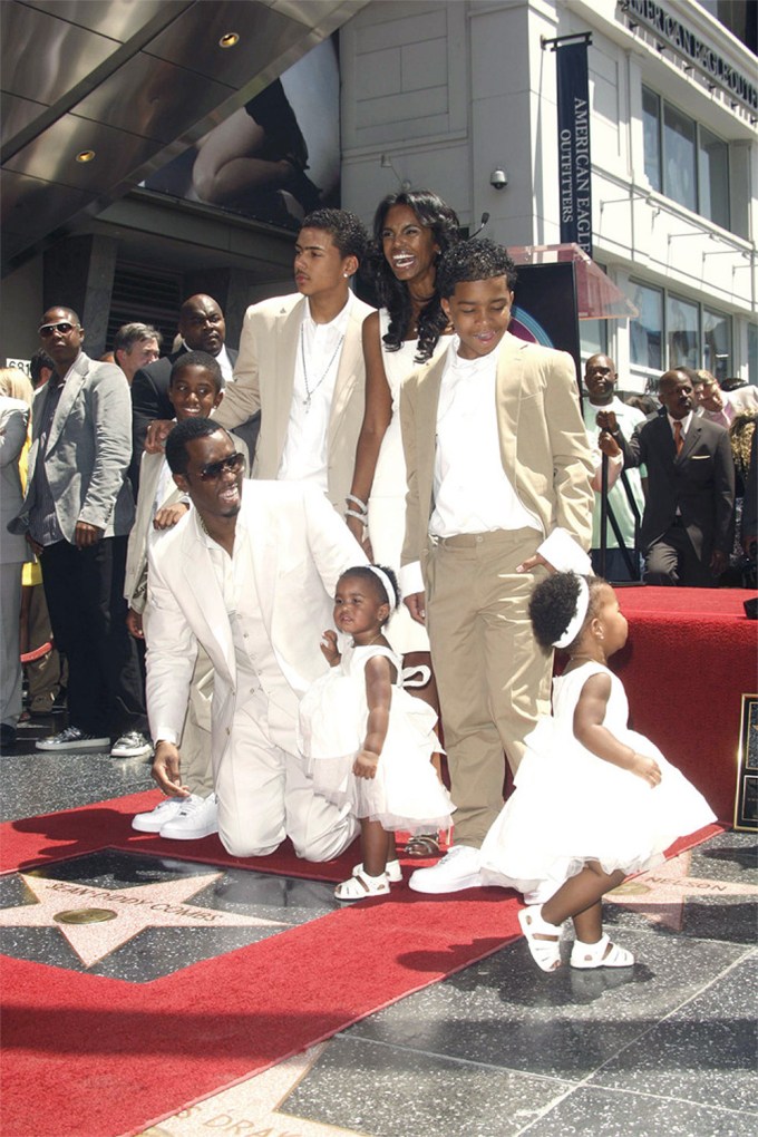 Kim Porter & Family At Diddy’s Walk Of Fame Ceremony