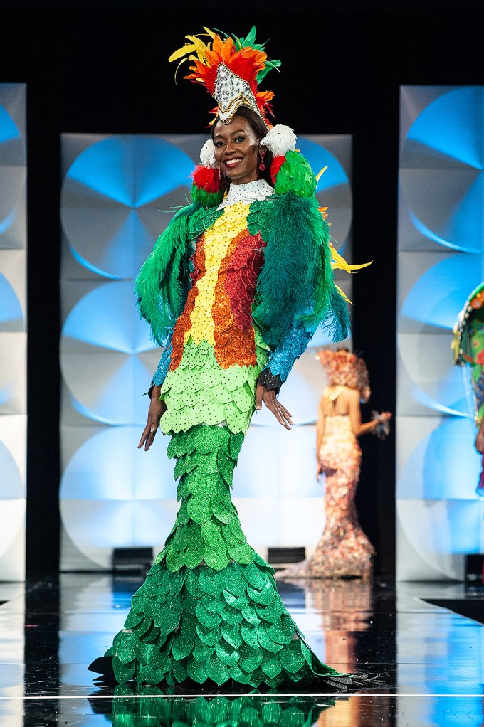 Tarea Sturrup, Miss Bahamas 2019 wears a costume inspired by her home country