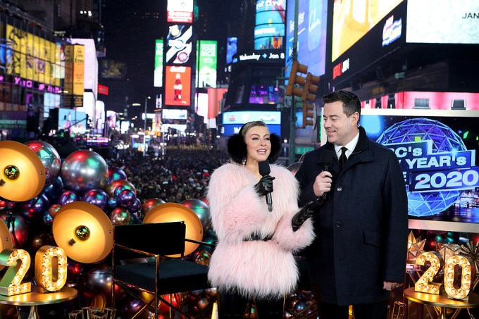 Julianne Hough and Carson Daly on NBC’s New Year’s Eve special