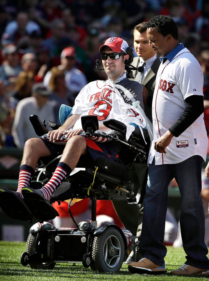 Pete Frates at the Nationals Red Sox Baseball