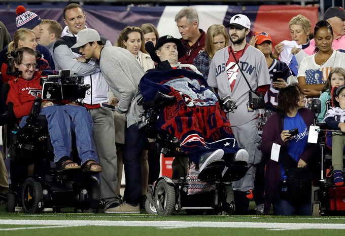 Pete Frates at the Falcons Patriots Football Game