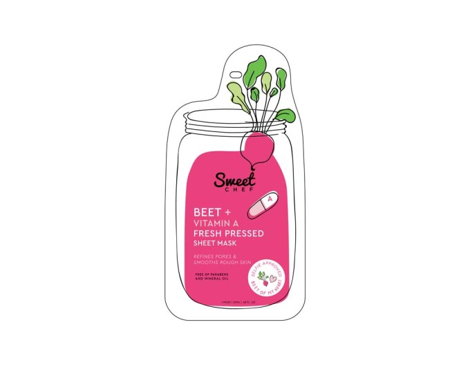 Sweet Chef Beet Vitamin A Fresh Pressed Sheet Face Mask, $3.50, Target