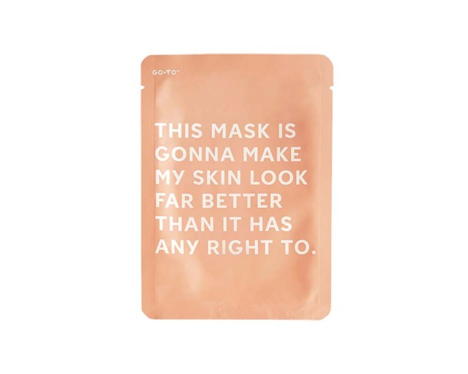 Go-To Transformazing Sheet Mask, $7, gotoskincare.com