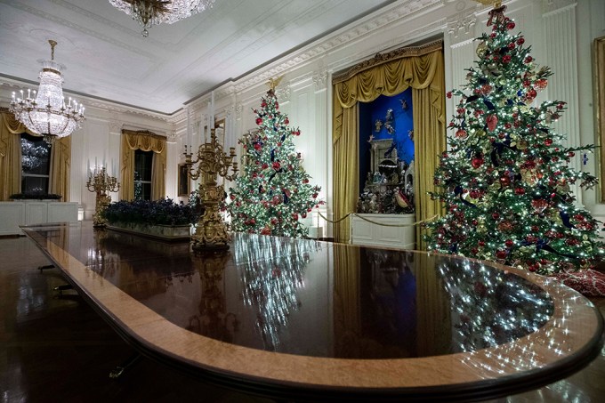 The East Room Decorated For Christmas