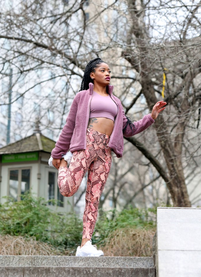Keke Palmer Spotted in Old Navy Powersoft Activewear During a Workout in Central Park